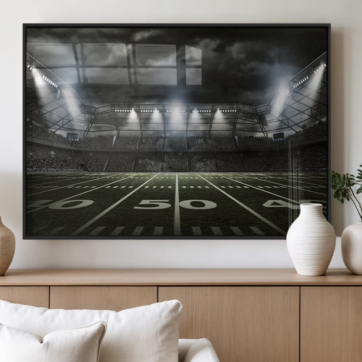 American Football Stadium Wall Art Canvas Print, Stadium