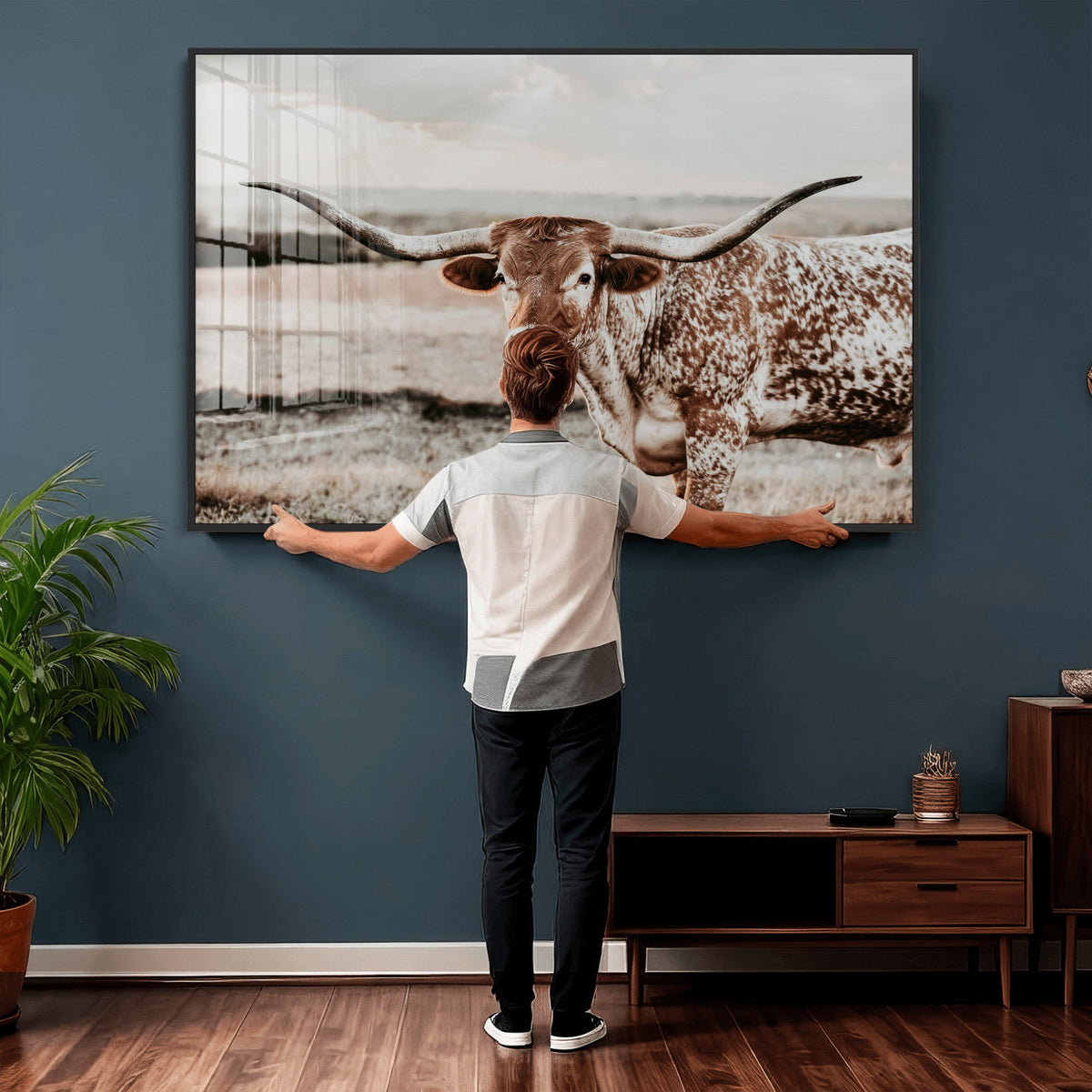 Texas Longhorn Canvas Wall Art Print – Majestic Western