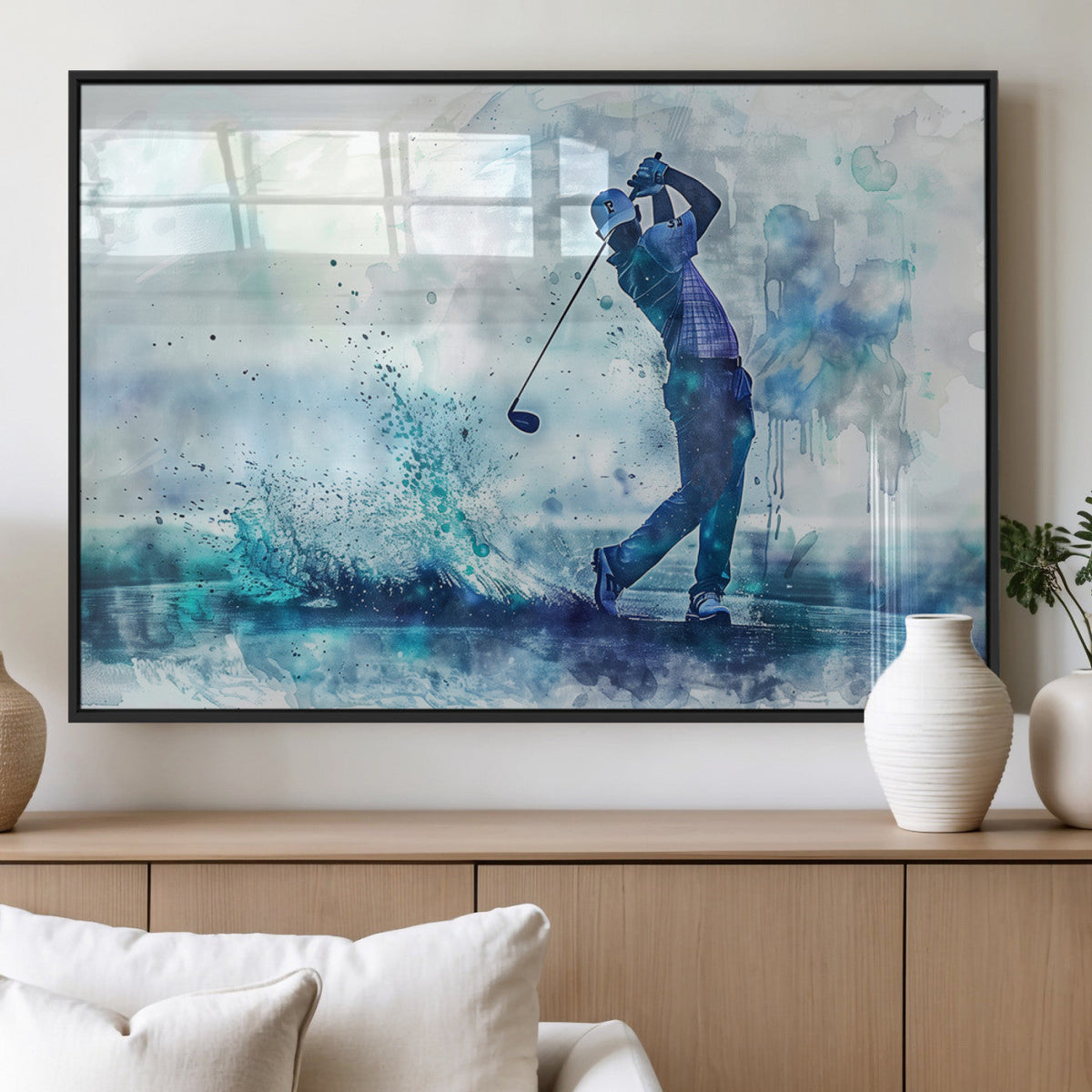Golf Swing Wall Art Canvas Print - Sports-Inspired