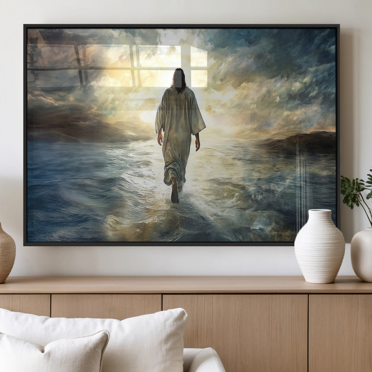 Jesus Walking on Water Wall Art | Canvas Print | Ready to