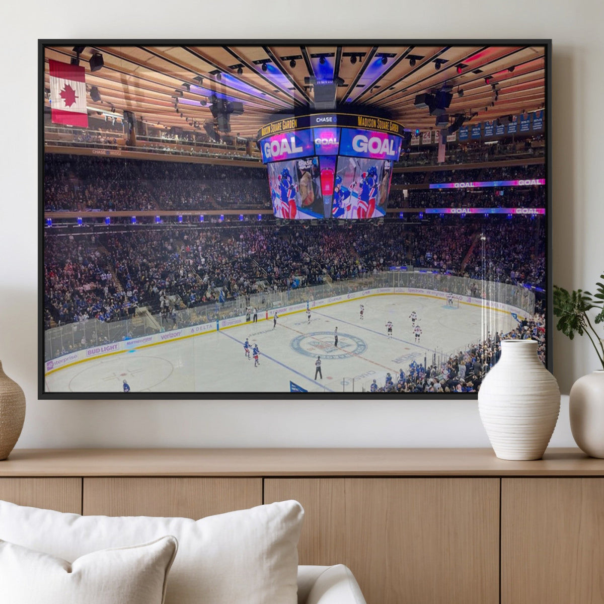 Madison New York Rangers Hockey Stadium Wall Art Canvas