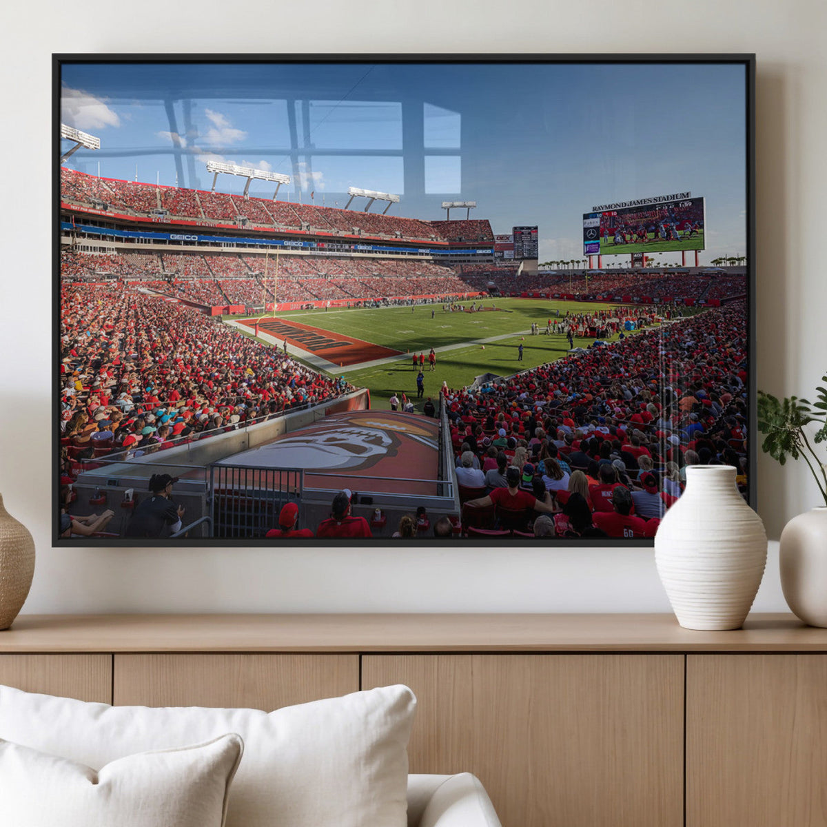 Florida Tampa Raymond James Stadium Wall Art Canvas Print -