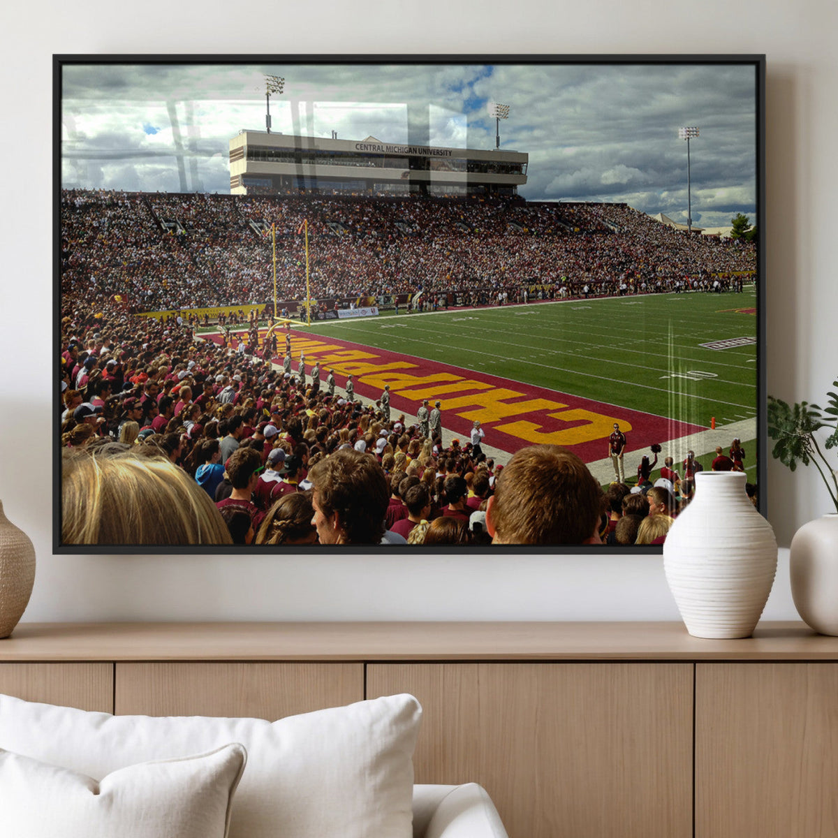 Central Michigan University Chippewas Football Team Print -