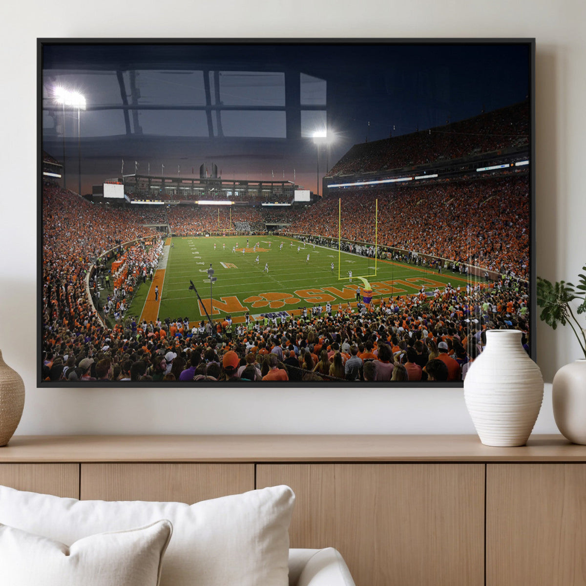 Clemson University Tigers Art Print, Football Team Print -