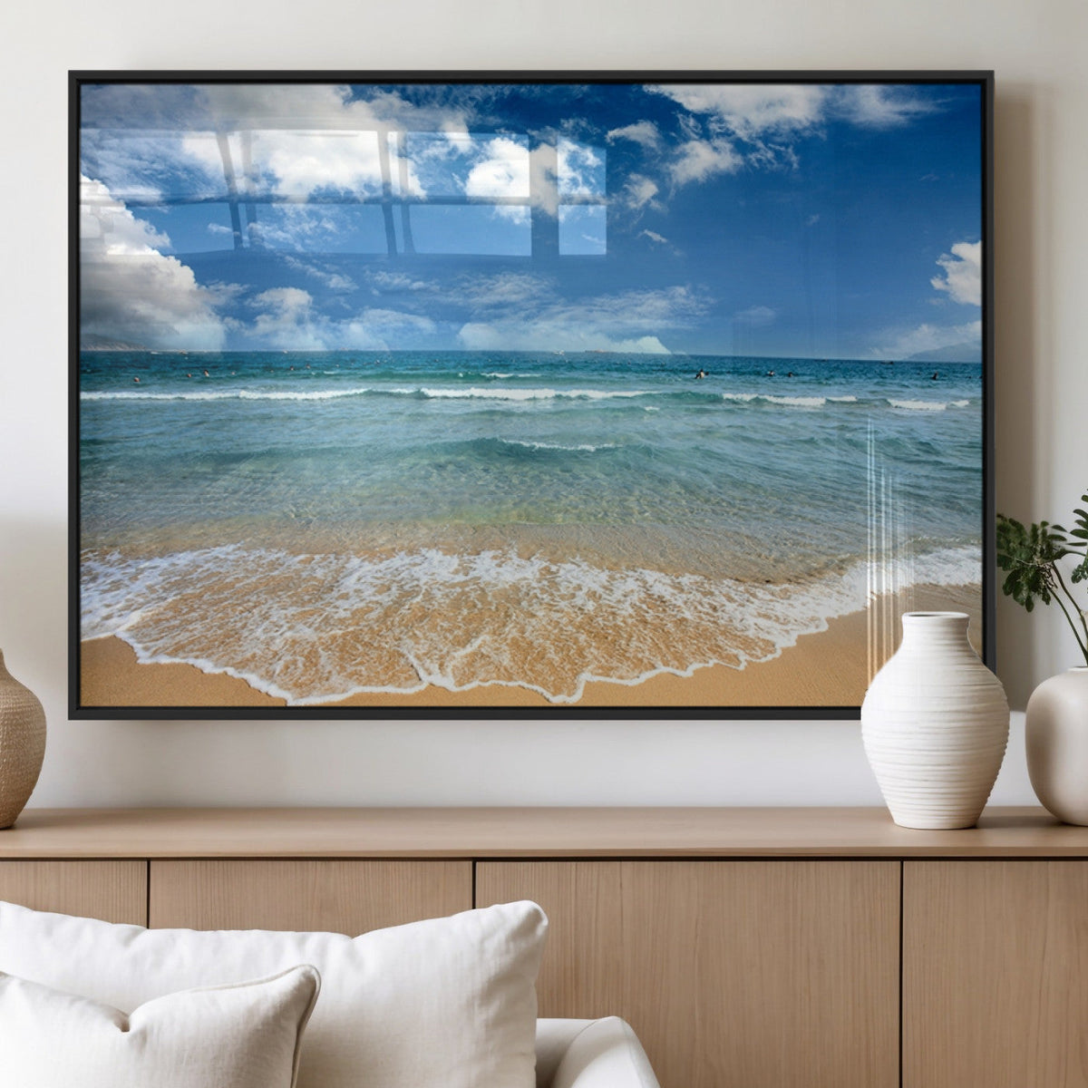 Sea View From the Beach Canvas Print