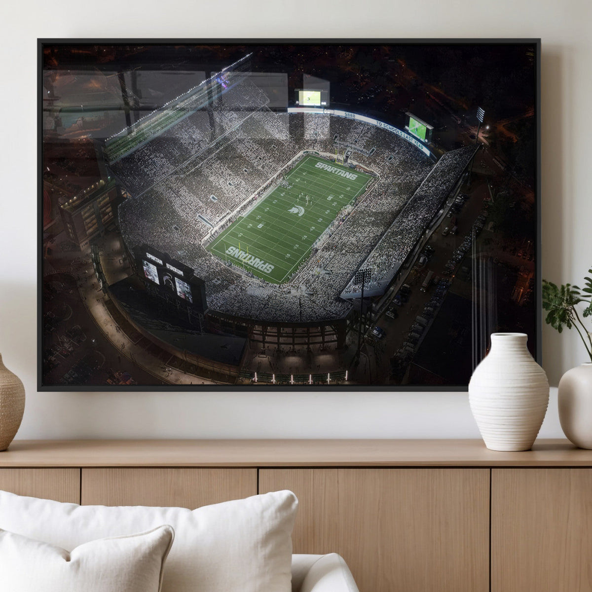 Michigan State Spartans Football Team Print - East Lansing