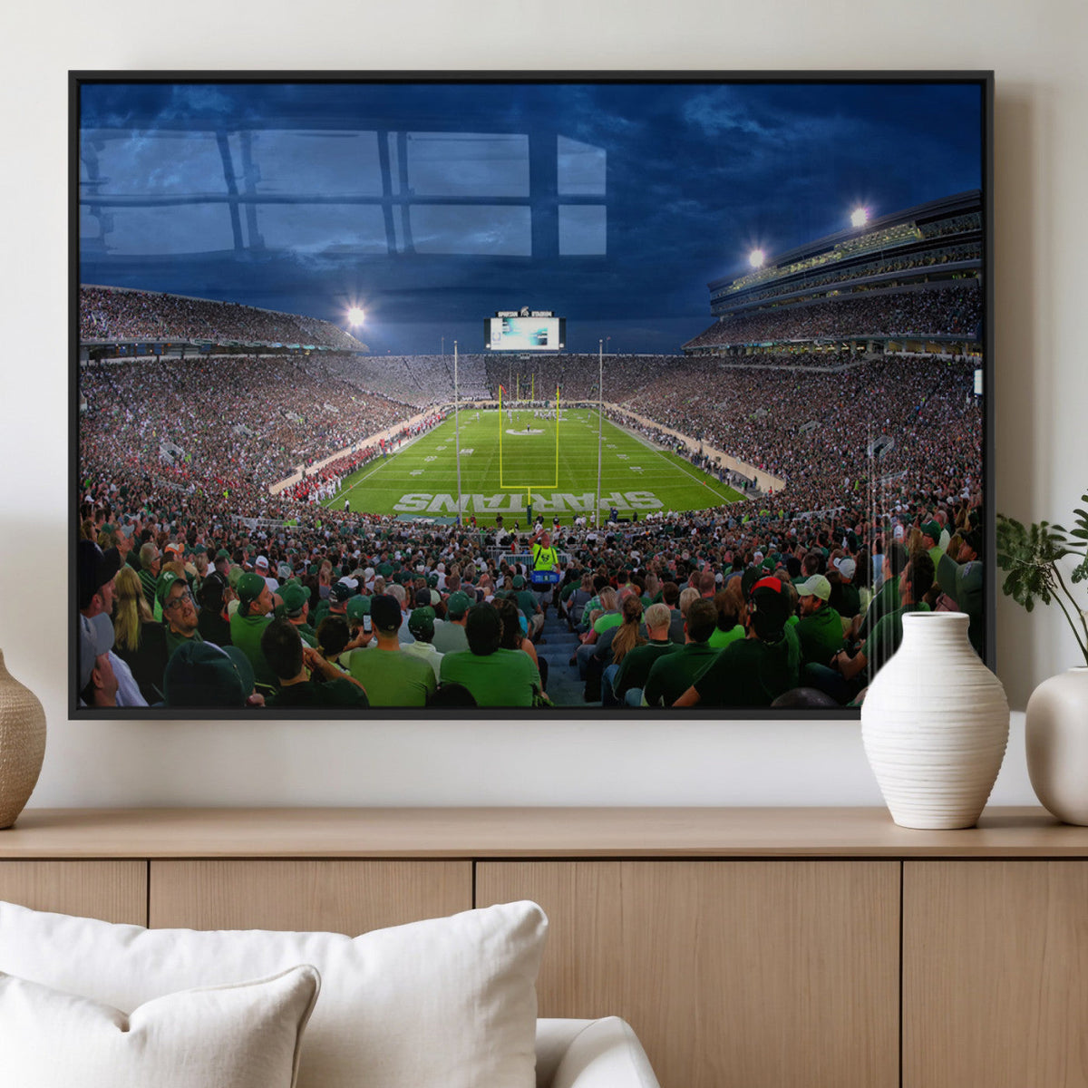 Michigan State Spartans Football Team Print - East Lansing