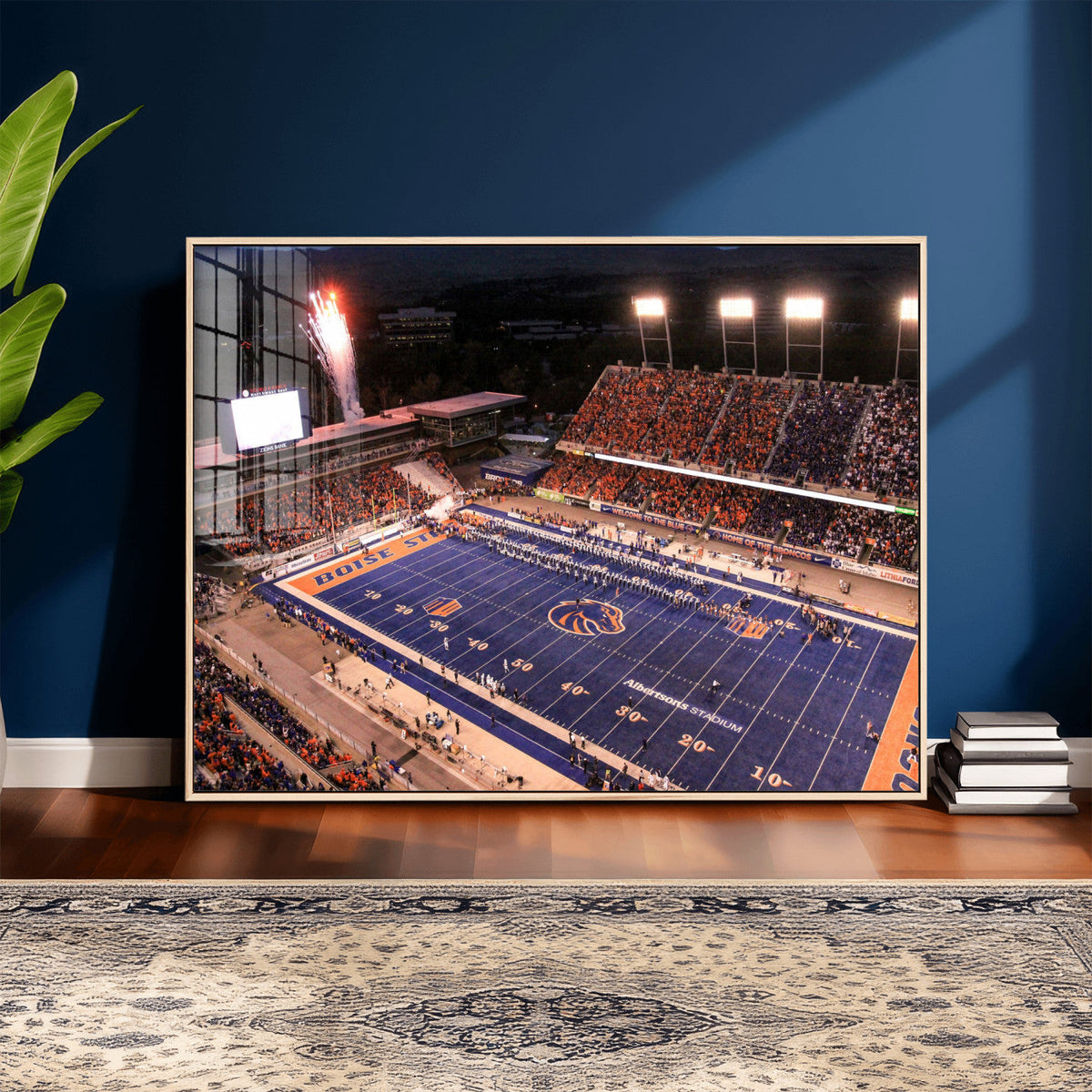 Boise State Stadium Large Wall Art Canvas Print for Living