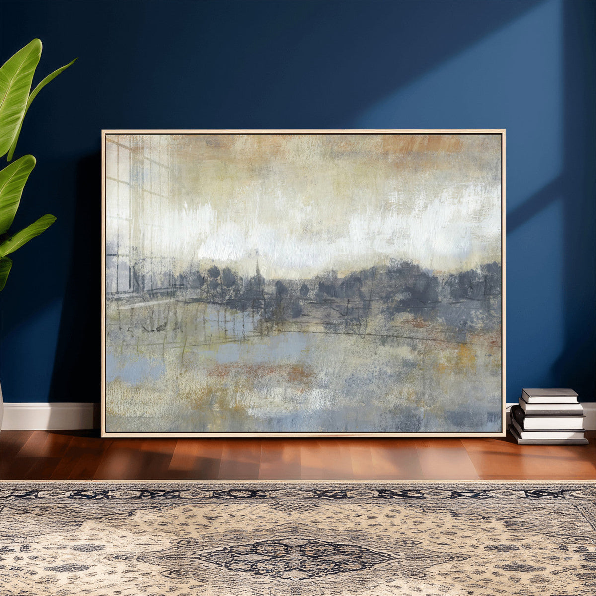 Abstract Neutral Landscape Painting Wall Art