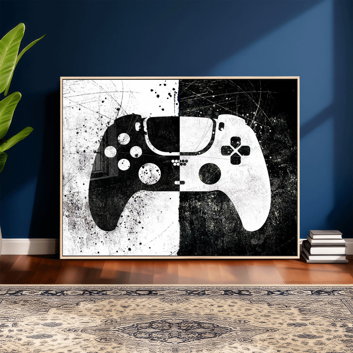 Abstract Gaming Controller Wall Art Canvas Print