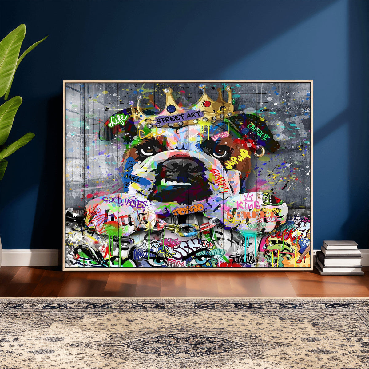 Graffiti Dog Wall Art Decor for Teen Bedroom - Abstract