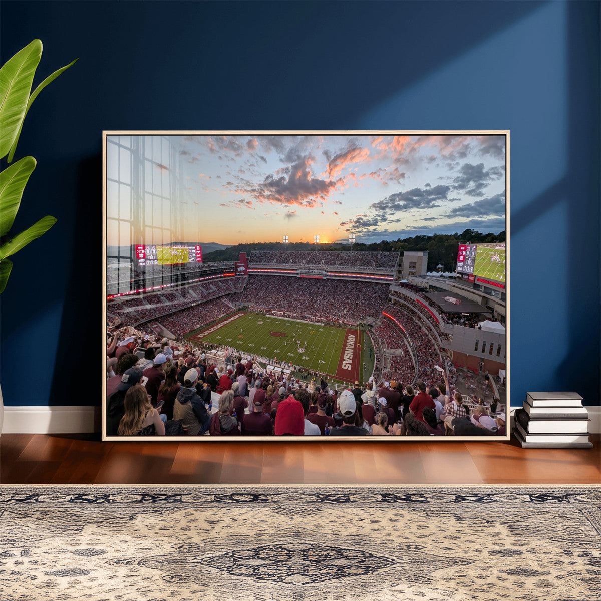 Donald W. Reynolds Razorback Stadium Wall Art Canvas Print –