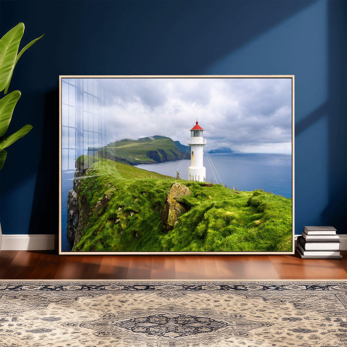 Cliffside Lighthouse Wall Art Canvas Print – Coastal