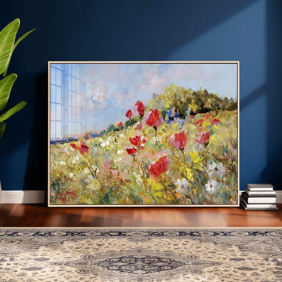Abstract Mountain Landscape Wall Art Canvas Print – Textured
