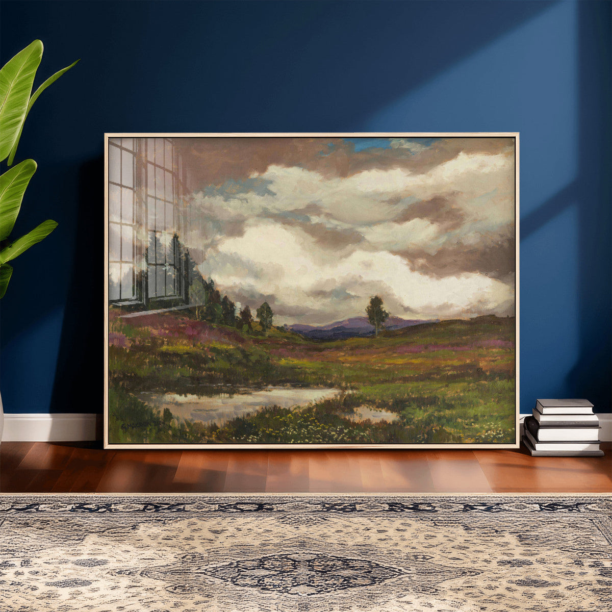 Gustav Macoun Heathland Canvas Print, Czech Landscape Oil
