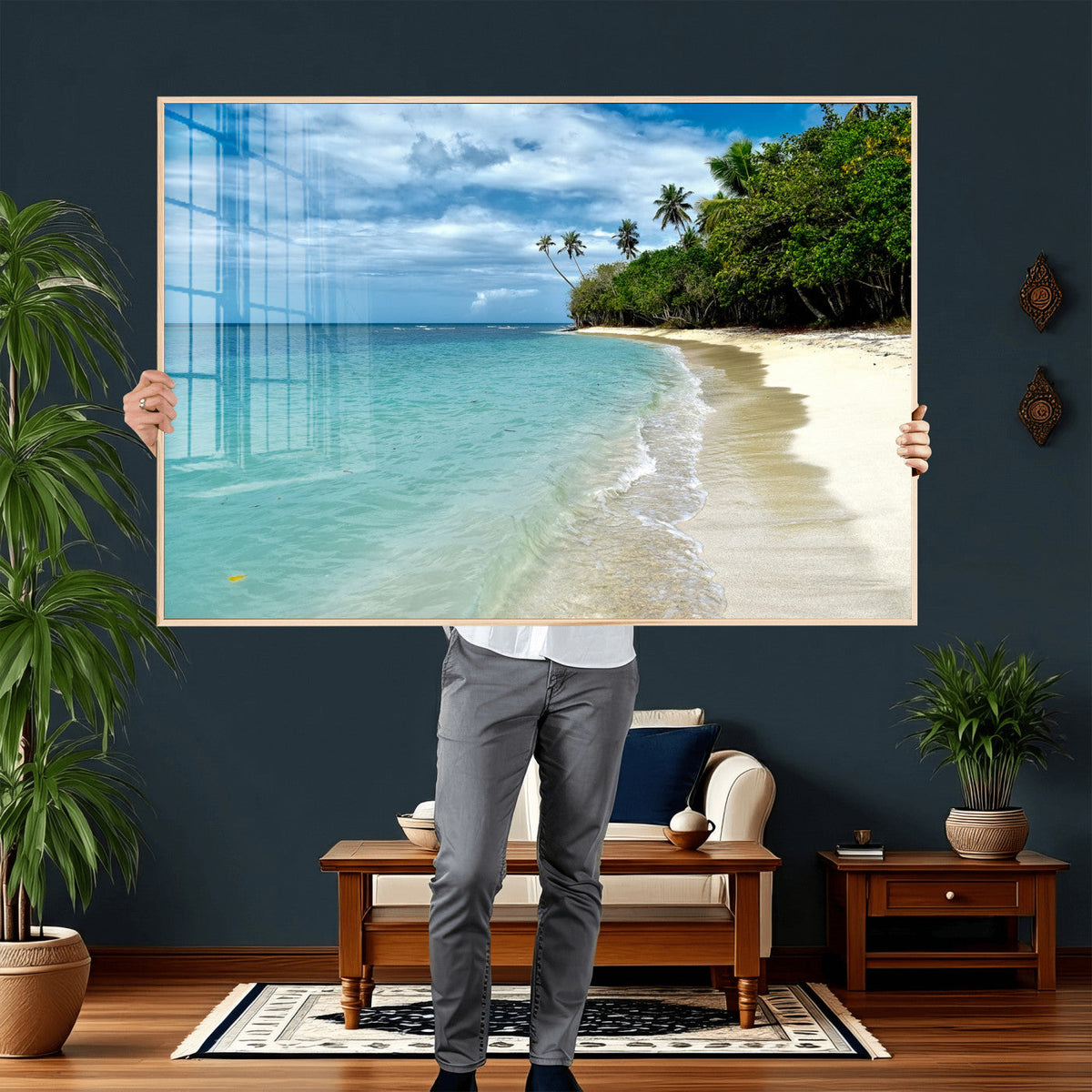 Puerto Rico Beach Paradise Wall Art – Tropical Coastal Print
