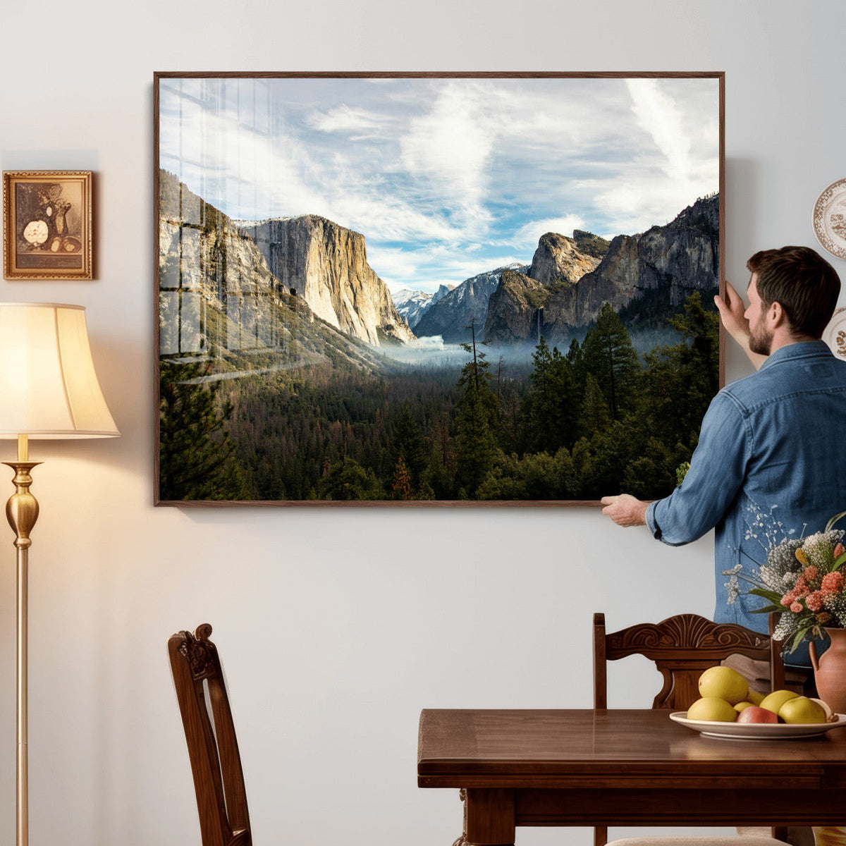 Yosemite Valley Mountain Wall Art Canvas Print, Granite