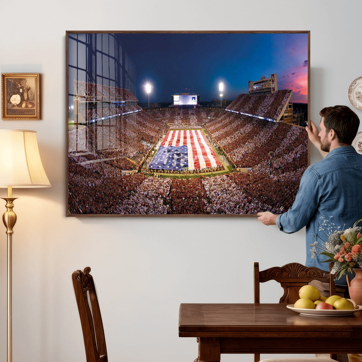 Oklahoma Memorial Stadium Wall Art Canvas Print – Oklahoma