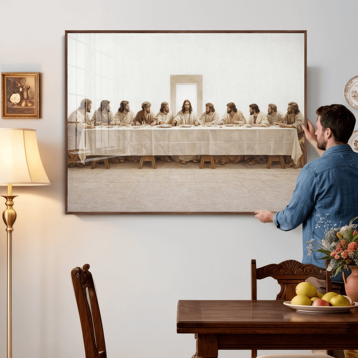 The Last Supper Wall Art Canvas Print, Jesus Christ Biblical