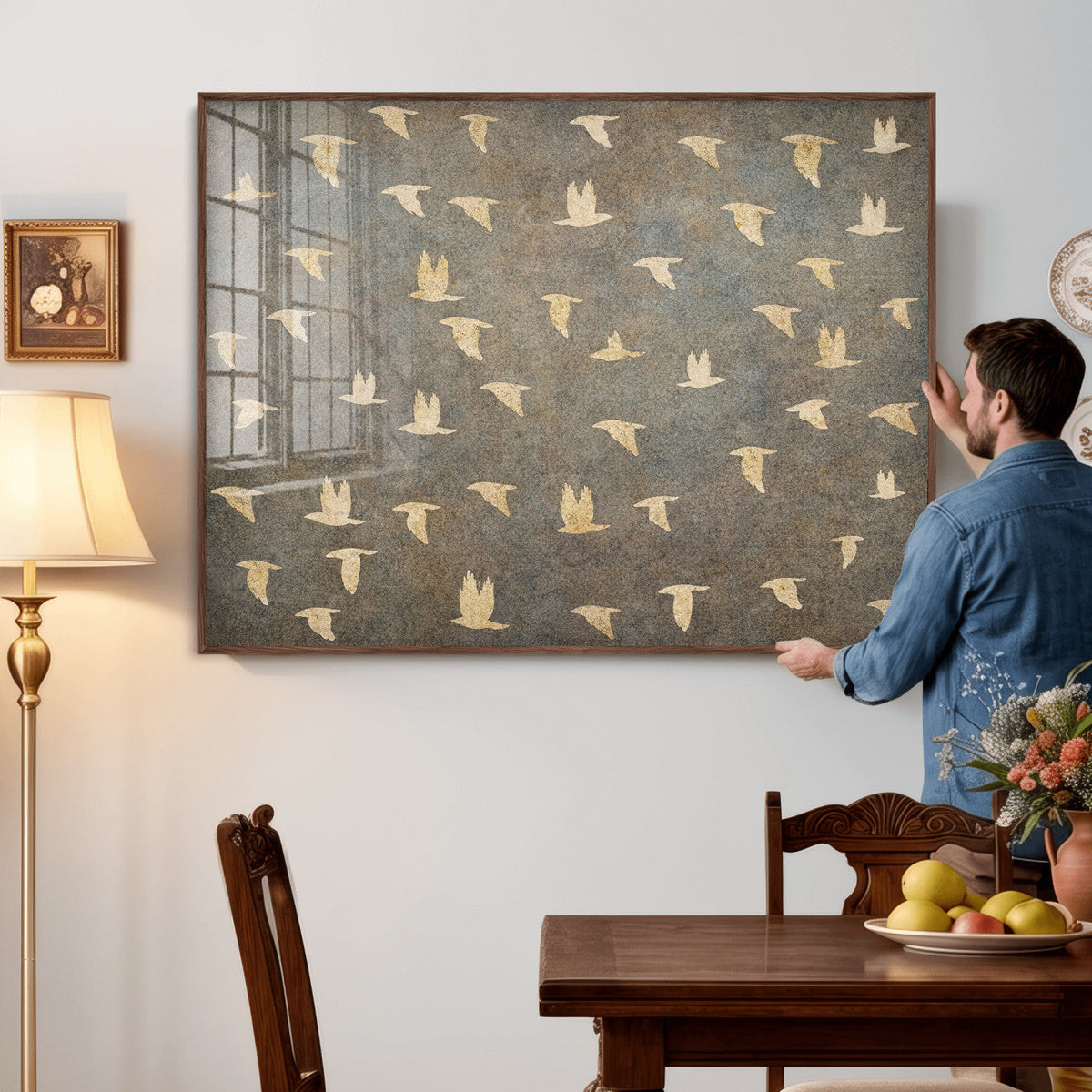 Abstract Birds Wall Art Canvas Print