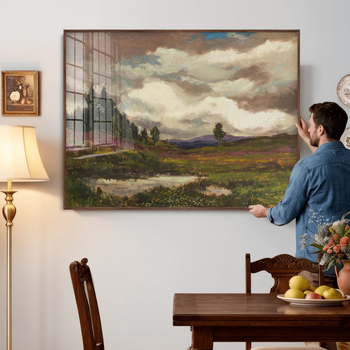 Gustav Macoun Heathland Canvas Print, Czech Landscape Oil