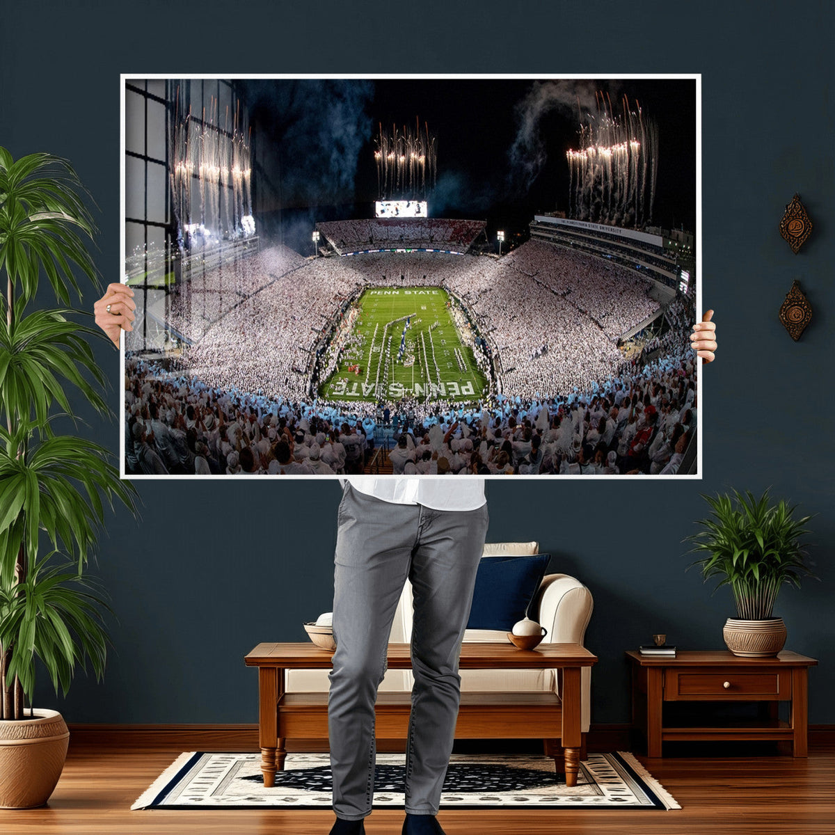 Penn State Football Wall Art Canvas Print – Framed Stadium