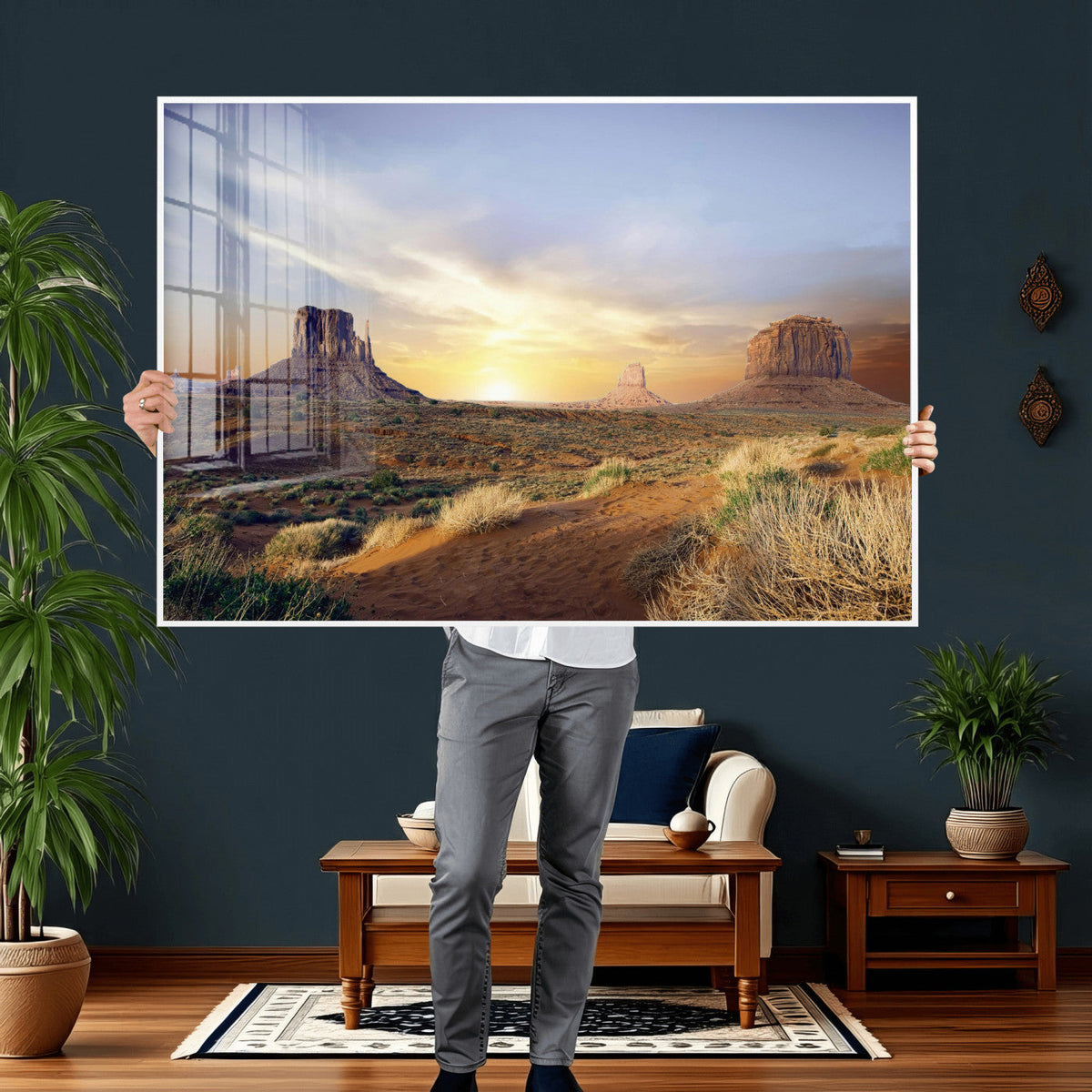 Monument Valley Desert Wall Art Canvas Print, Southwest