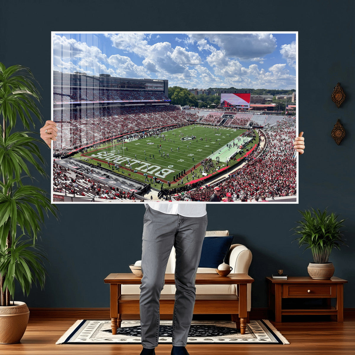 Georgia Bulldogs Stadium Wall Art Canvas Print, Sanford