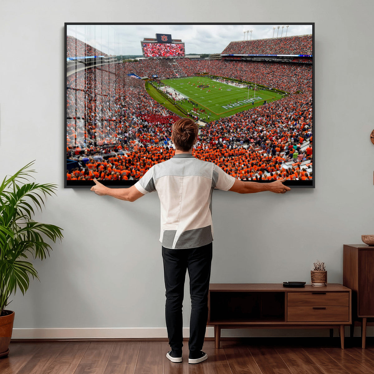 Auburn Stadium Wall Art Canvas Print, Jordan Hare Stadium