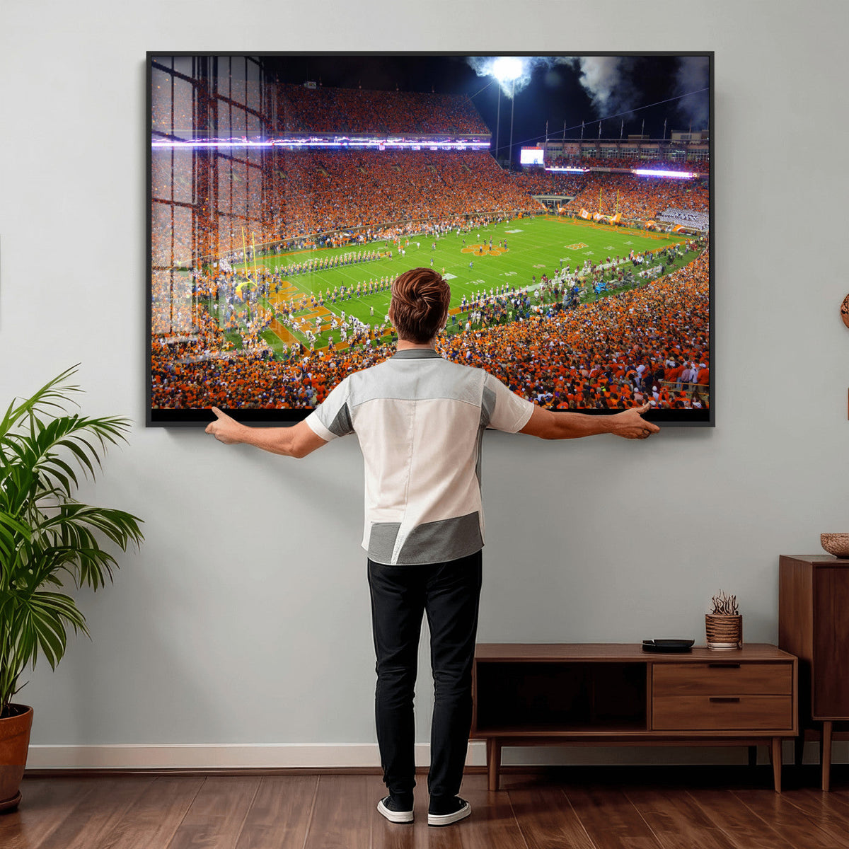 Clemson Football Stadium Wall Art Canvas Print, College