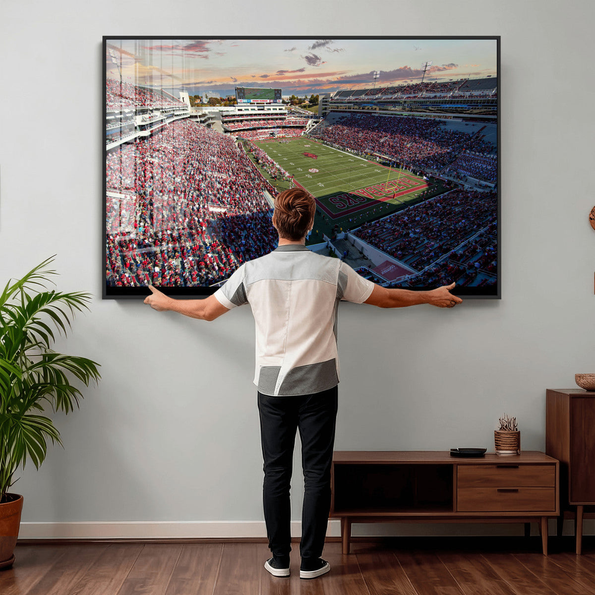 Donald W. Reynolds Razorback Stadium Wall Art Canvas Print –