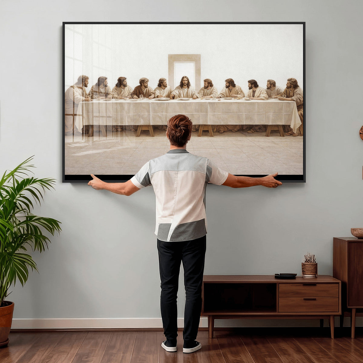 The Last Supper Wall Art Canvas Print, Jesus Christ Biblical