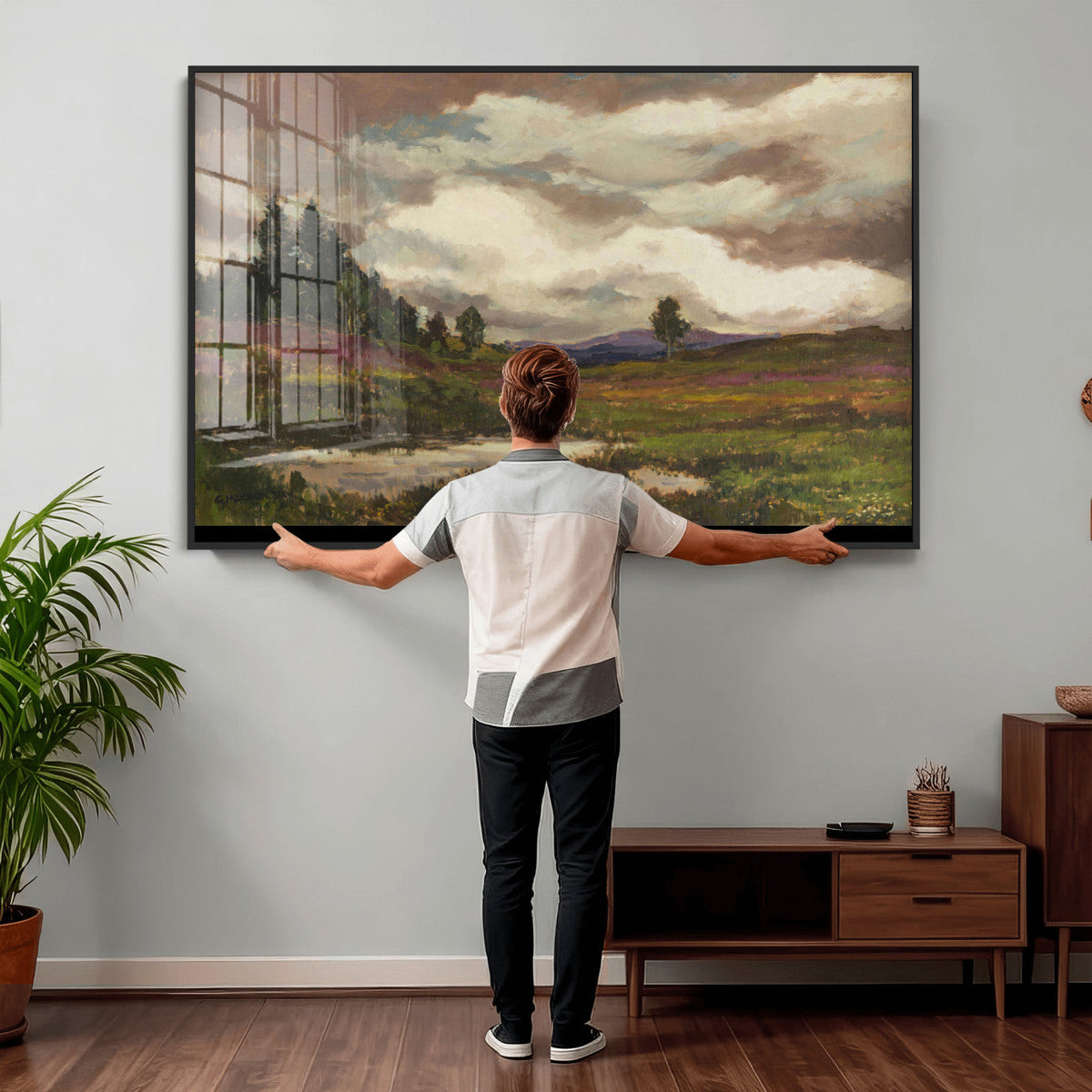 Gustav Macoun Heathland Canvas Print, Czech Landscape Oil