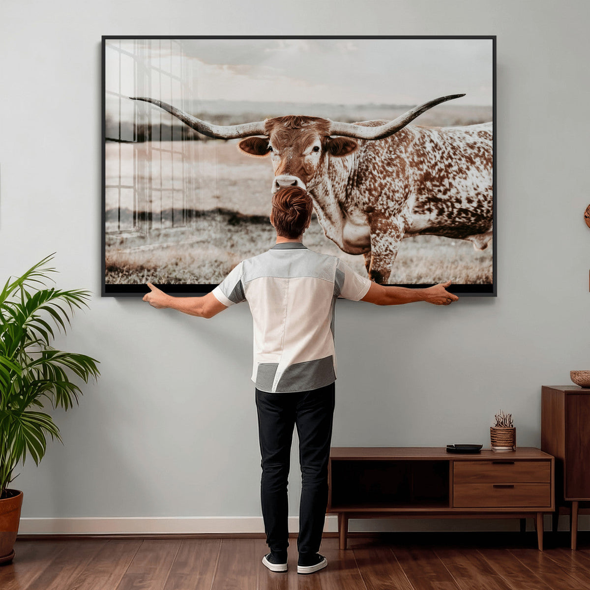Texas Longhorn Canvas Wall Art Print – Majestic Western