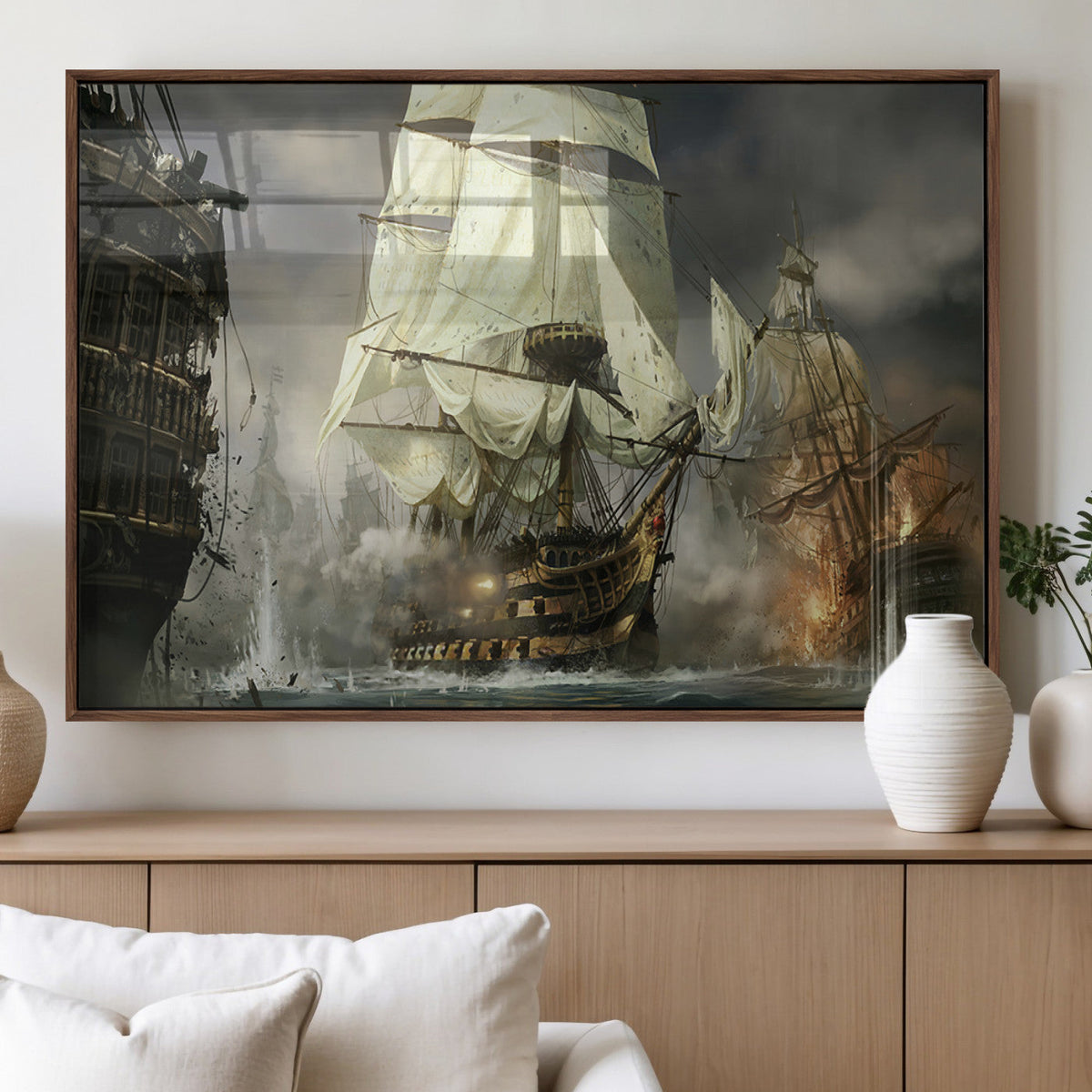 Pirate Ship War Wall Art Canvas Print