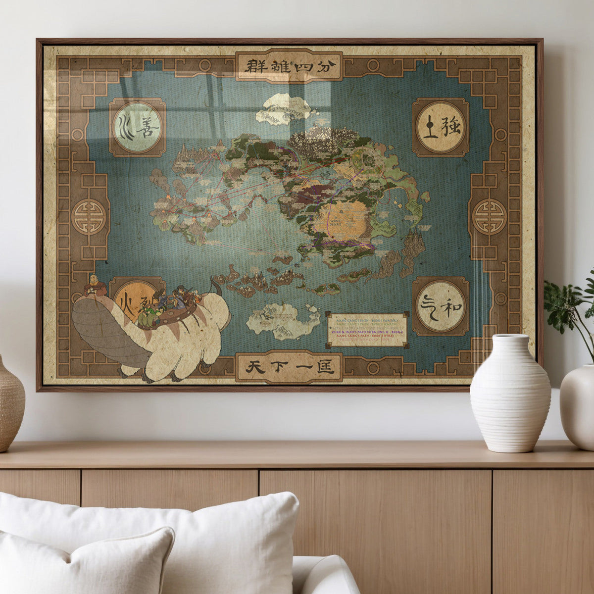 Avatar Wall Art: The Last Airbender Vintage Map - Wall Art