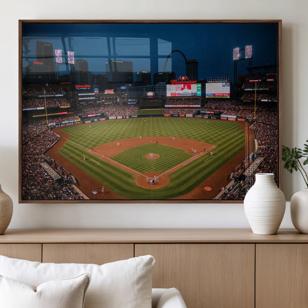 St. Louis Cardinals Baseball Team Print - Busch Stadium Wall