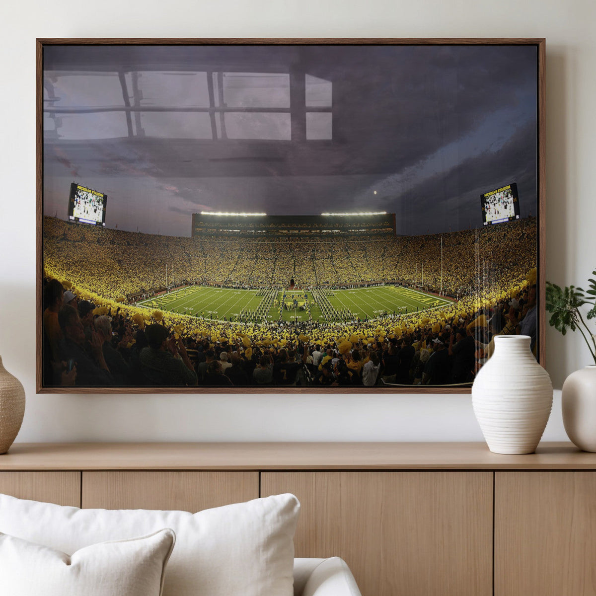Michigan Wolverines Print - Michigan Stadium Wall Art Canvas