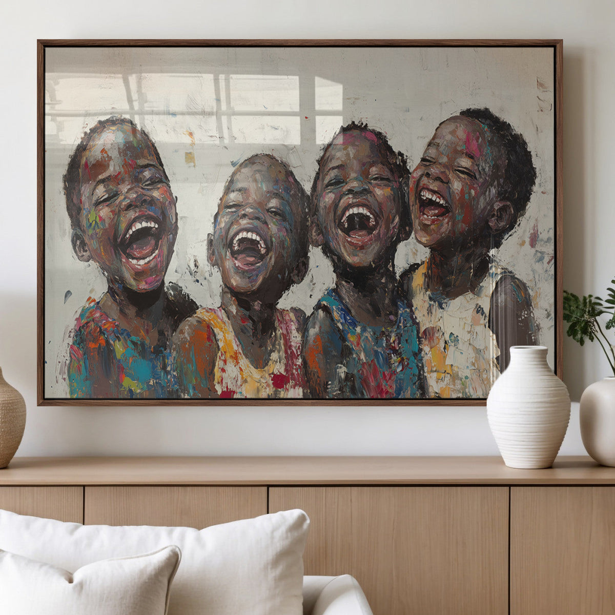 Shai Yossef Print - Joyful Childhood Canvas Wall Art -