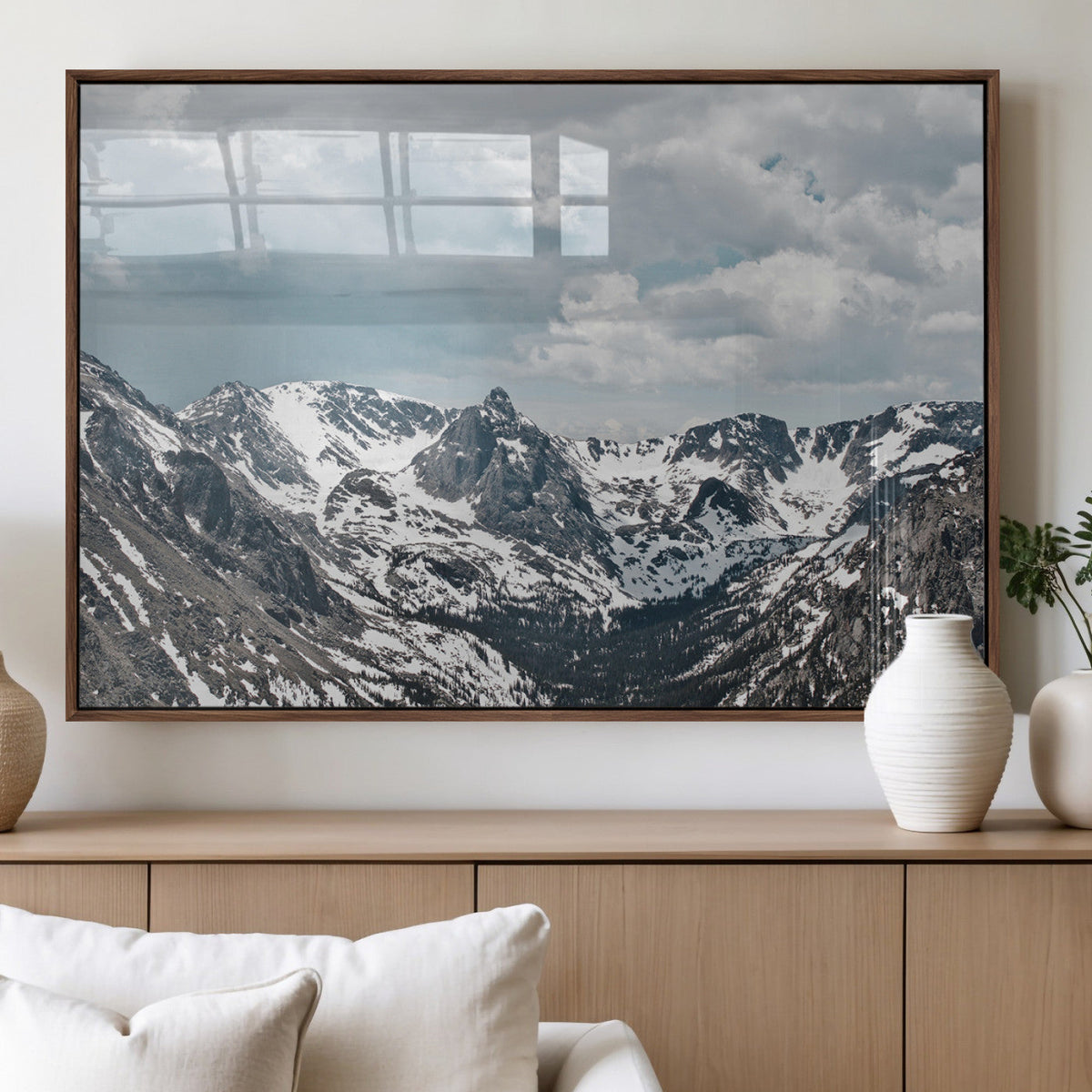 Snowy Peaks Wall Art Canvas Print – Alpine Wilderness