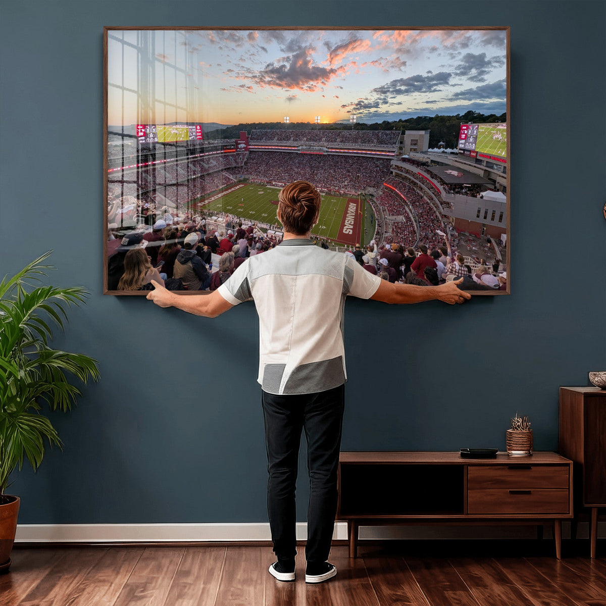 Donald W. Reynolds Razorback Stadium Wall Art Canvas Print –