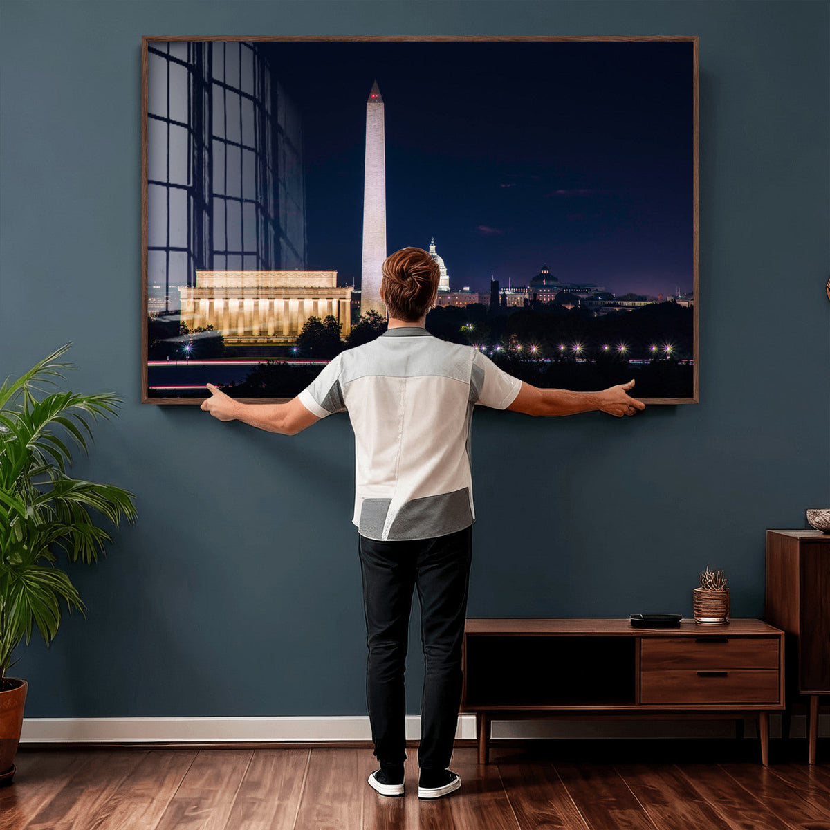 Washington White House Skyline Wall Art Canvas Print –