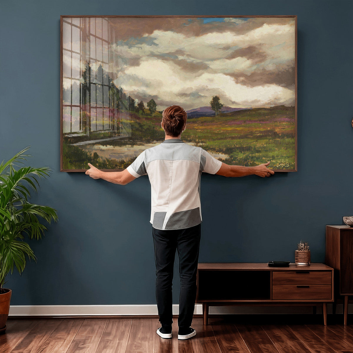 Gustav Macoun Heathland Canvas Print, Czech Landscape Oil