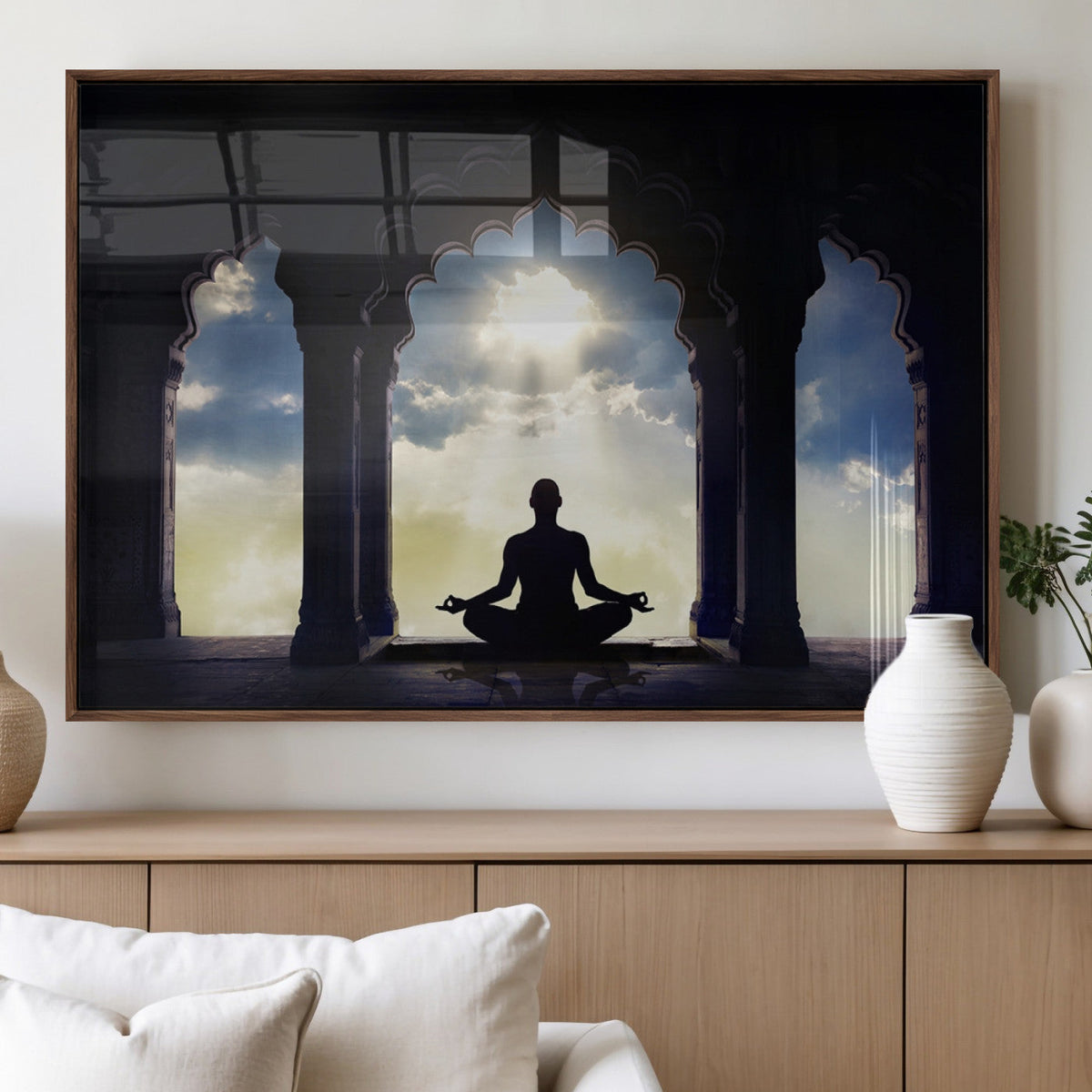 Women and Yoga Wall Art Canvas Print