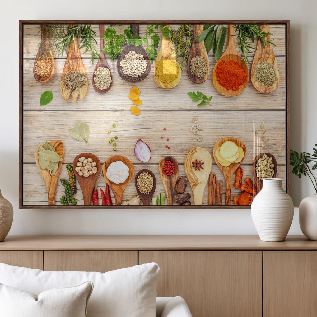 Kitchen Spice on the Table Wall Art, Kitchen Spice Wall Art
