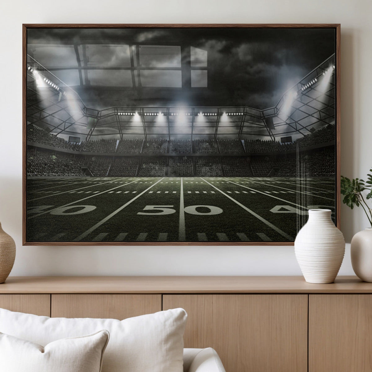 American Football Stadium Wall Art Canvas Print, Stadium