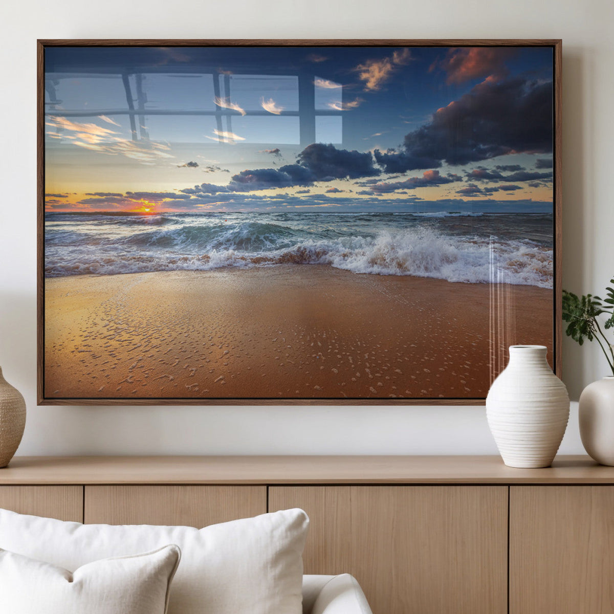 Beach Canvas Wall Art - Coastal Seascape Print for Living
