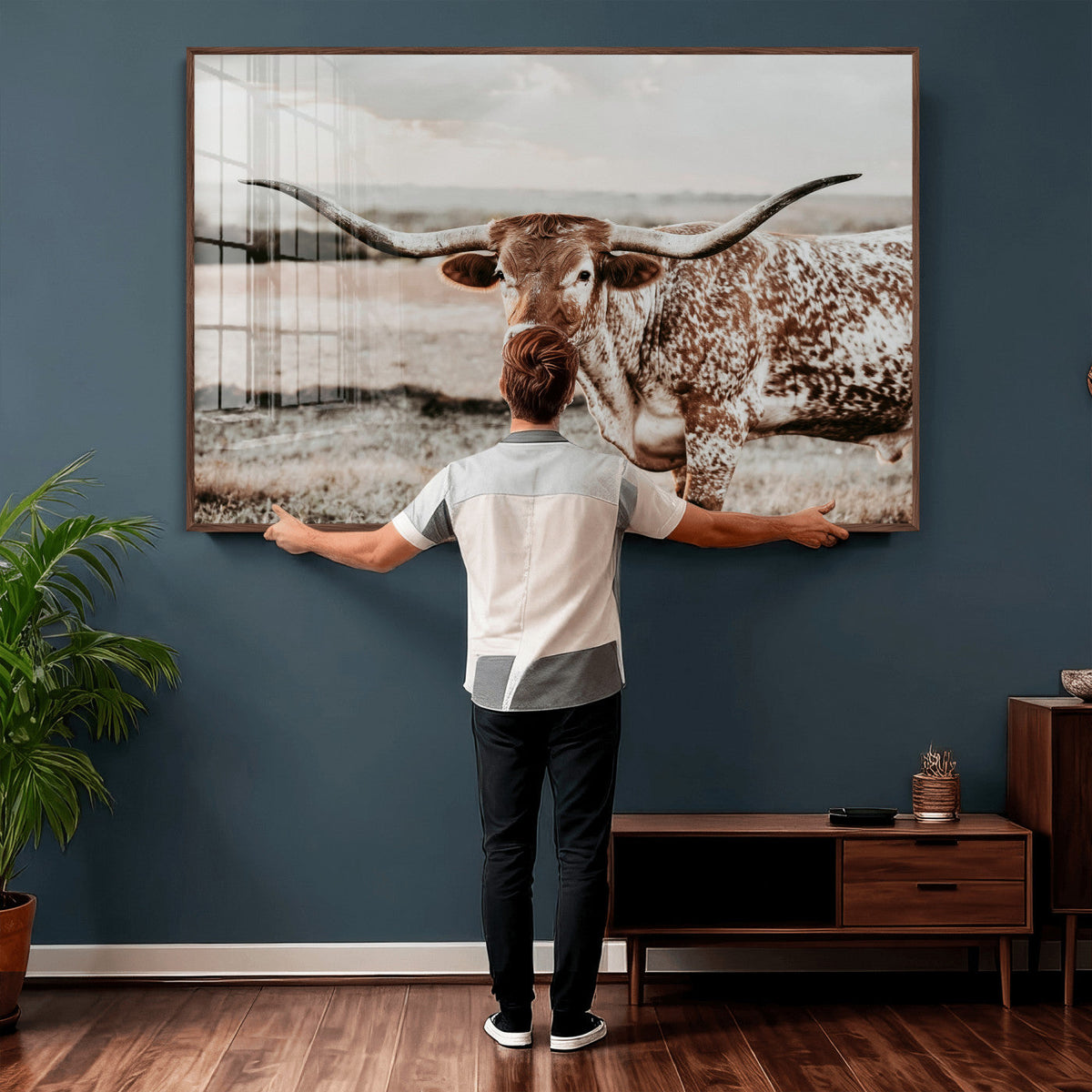 Texas Longhorn Canvas Wall Art Print – Majestic Western