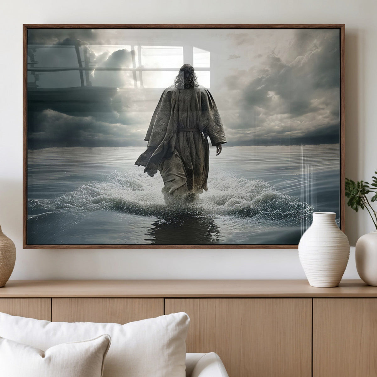 Jesus Walking on Water Wall Art | Canvas Print | Ready to