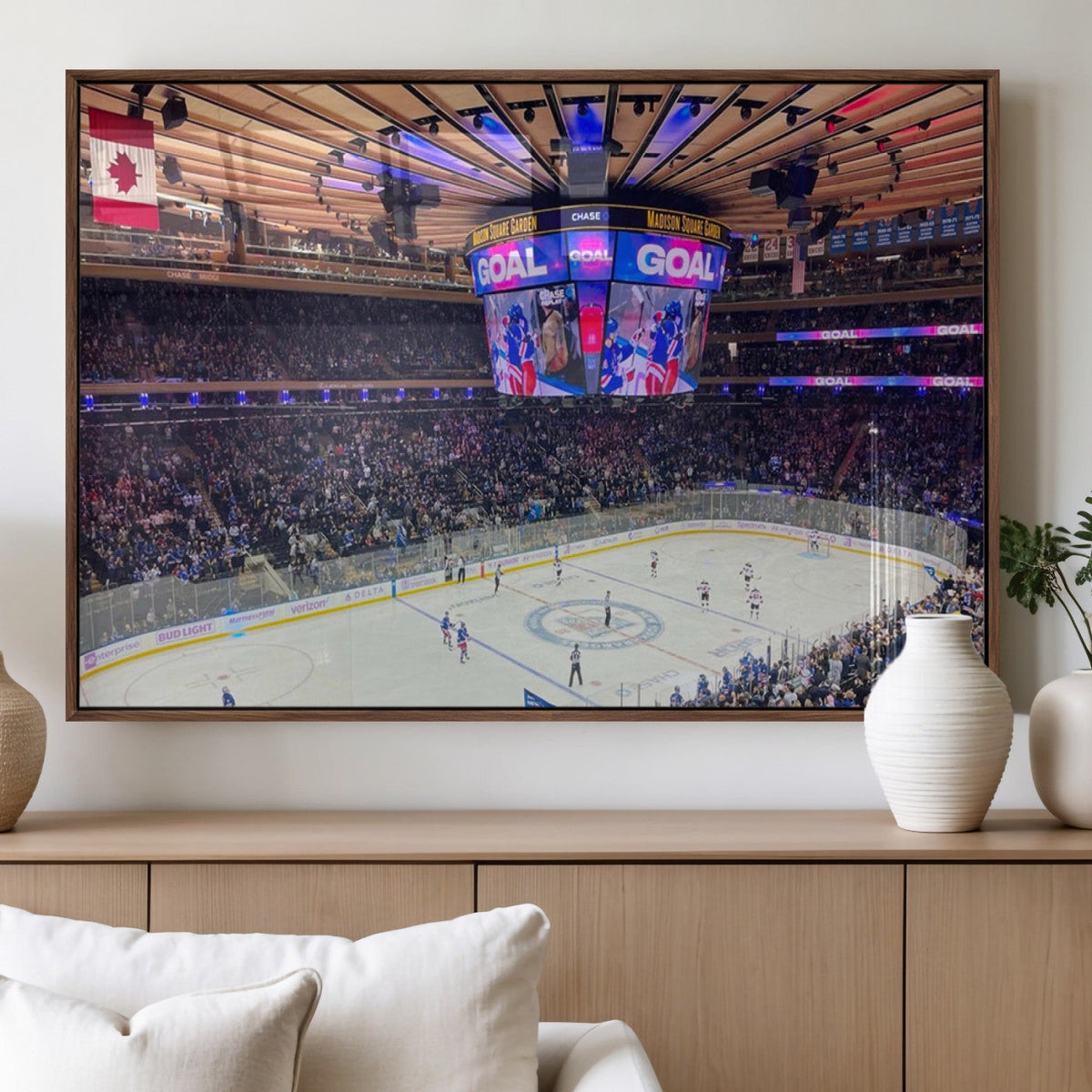 Madison New York Rangers Hockey Stadium Wall Art Canvas